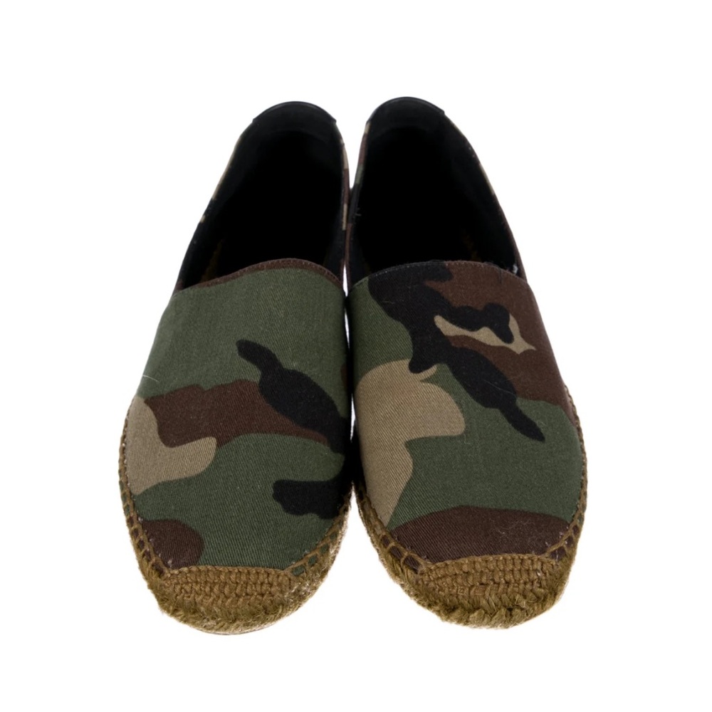 Saint Laurent Canvas Camo Printed Espadrilles